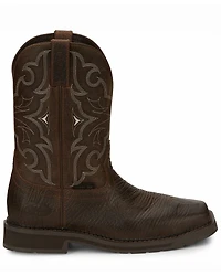 Justin Men's Amarillo Cactus Western Work Boots - Steel Toe