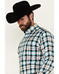Ariat Men's Team Cannon Plaid Print Long Sleeve Button-Down Western Shirt