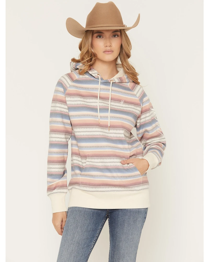 Hooey Women's Serape Striped Print Hoodie