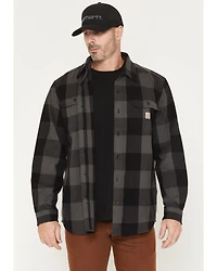 Carhartt Men's Heavyweight Plaid Print Long Sleeve Button-Down Flannel Shirt