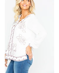 Idyllwind Women's Homegrown Lace-Up Tunic Top