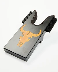 Boot Barn Long Horn Wood Boot Jack with Scrubber