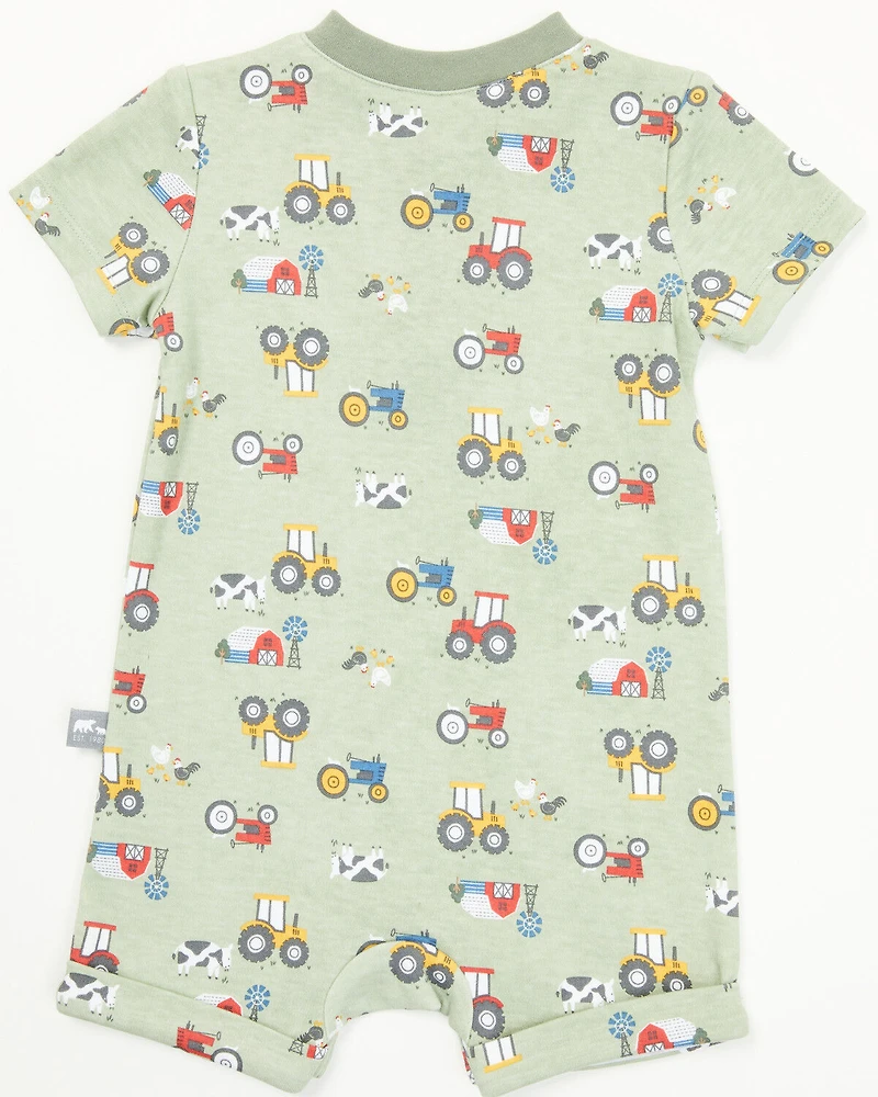 Rugged Bear Infant Boys' Farm Print Onesie