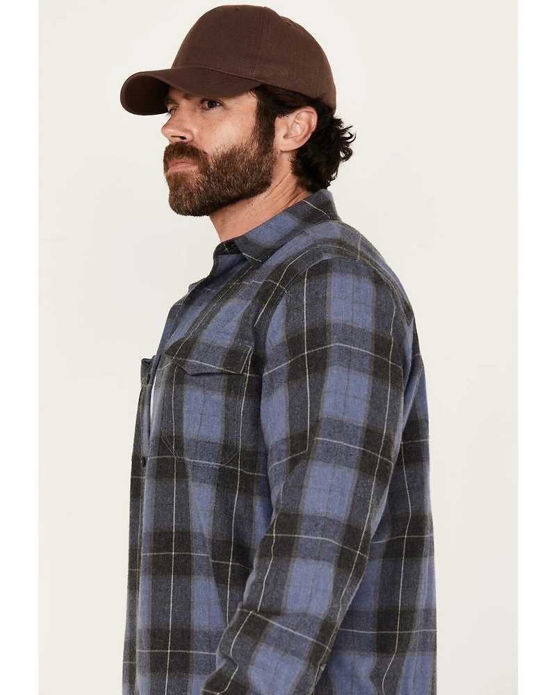 Brothers and Sons Men's Bronson Plaid Print Long Sleeve Button-Down Flannel Shirt