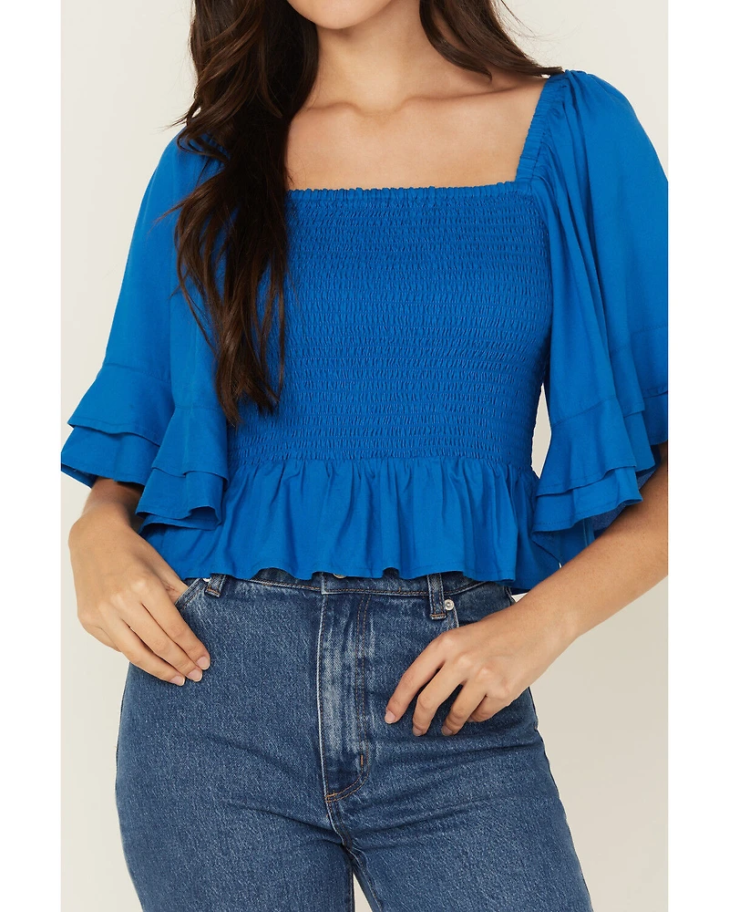 Shyanne Women's Ruffle Sleeve Top