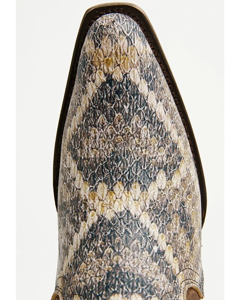 Tanner Mark Women's Snake Print Tall Western Boots - Snip Toe