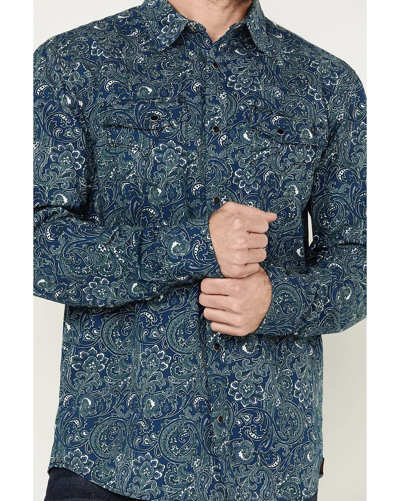 Cody James Men's FR Printed Lightweight Long Sleeve Snap Western Work Shirt