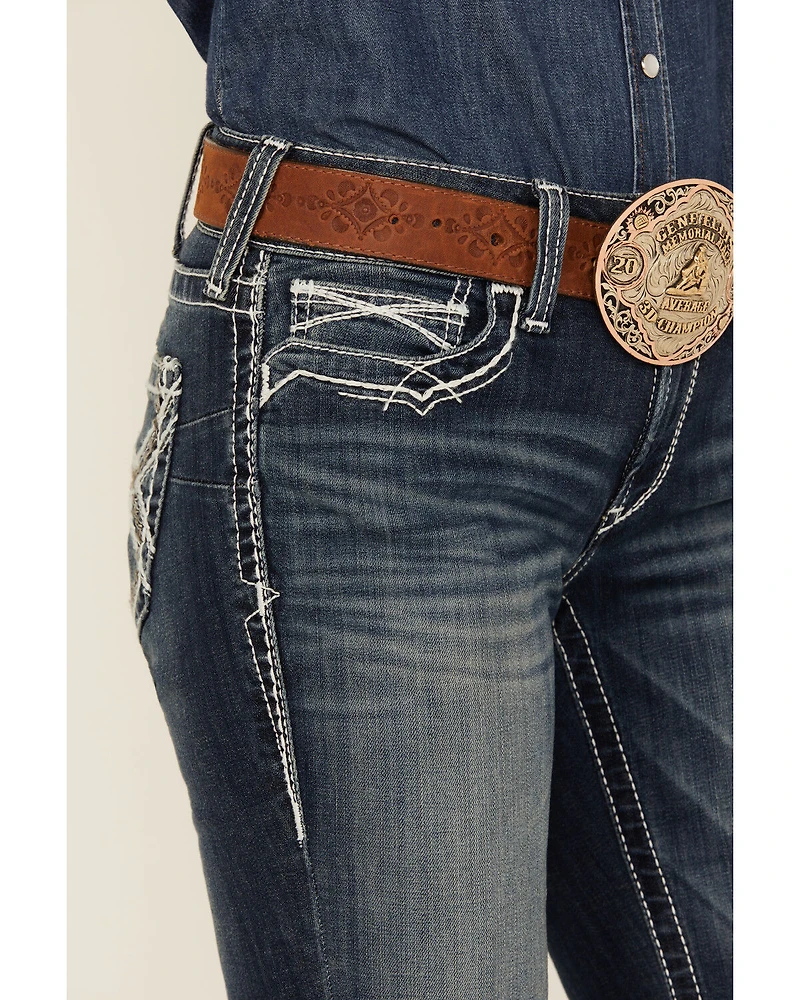Ariat Women's Mid Rise Boot Cut Real Riding Jeans