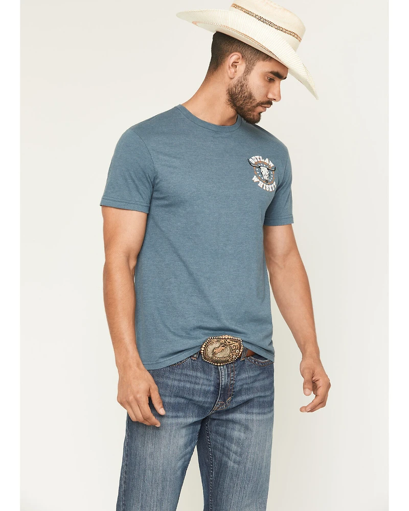 Cowboy Hardware Men's Outlaw Whiskey Short Sleeve Graphic T-Shirt