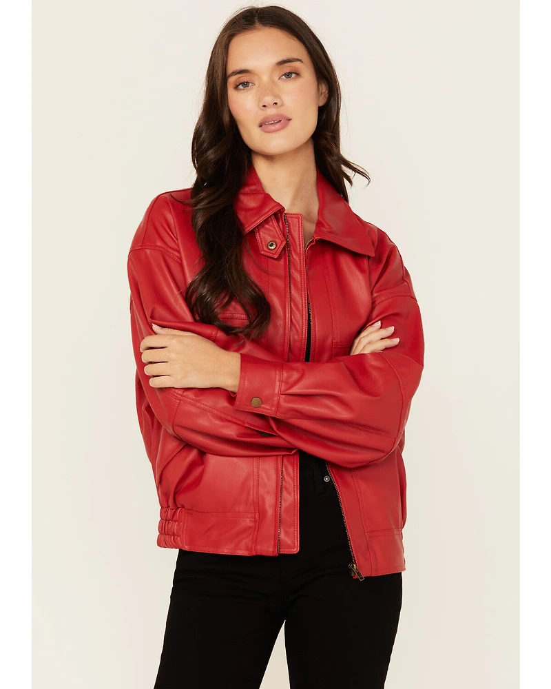 Revel Women's Faux Leather Jacket