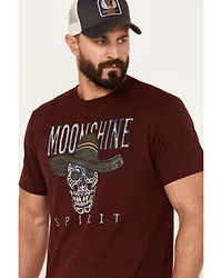 Moonshine Spirit Men's Sombrero Skull Short Sleeve Graphic T-Shirt