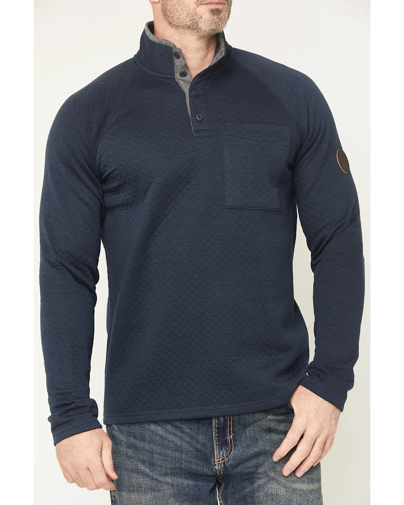 Brothers and Sons Men's Sherman Solid 1/4 Button-Down Pullover