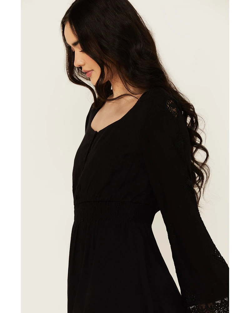 Idyllwind Women's Scotts Lace Long Sleeve Mini Dress