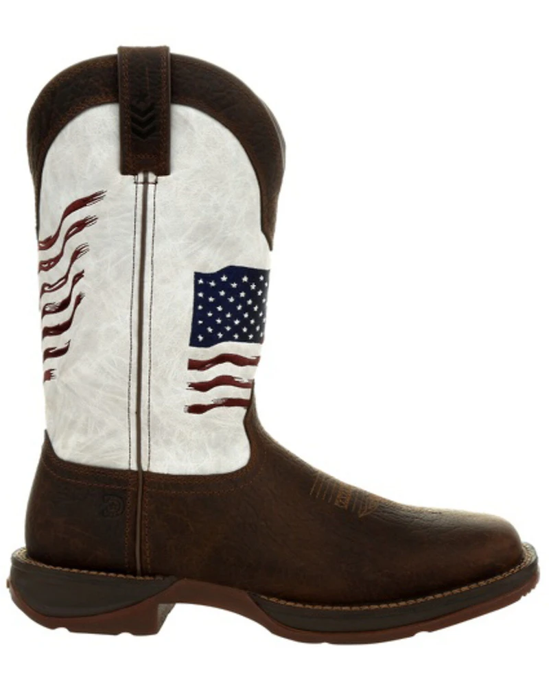 Durango Men's Flag Embroidery Western Performance Boots - Square Toe