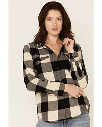 United By Blue Women's Plaid Print Responsible Button Down Western Flannel Shirt