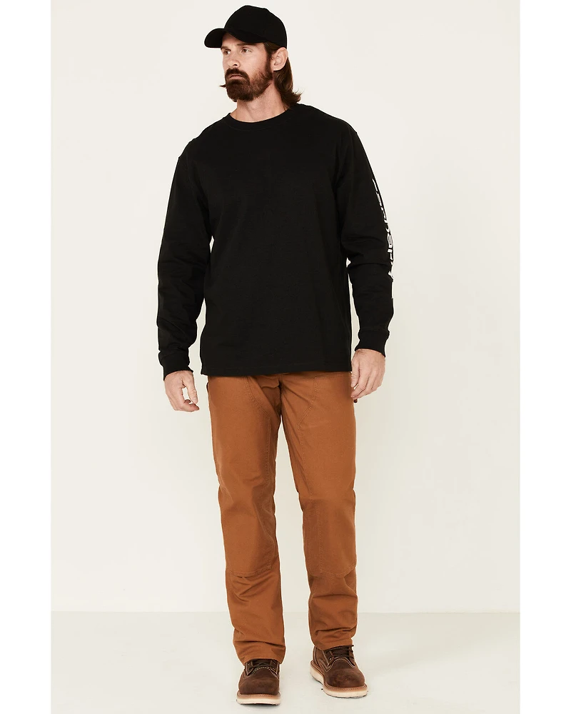 Carhartt Men's Loose Fit Heavyweight Long Sleeve Logo Graphic Work T-Shirt