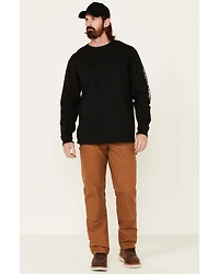 Carhartt Men's Loose Fit Heavyweight Long Sleeve Logo Graphic Work T-Shirt