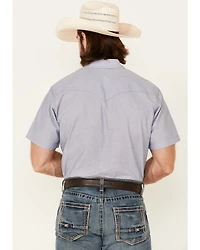 Wrangler Men's Solid Chambray Short Sleeve Work Shirt