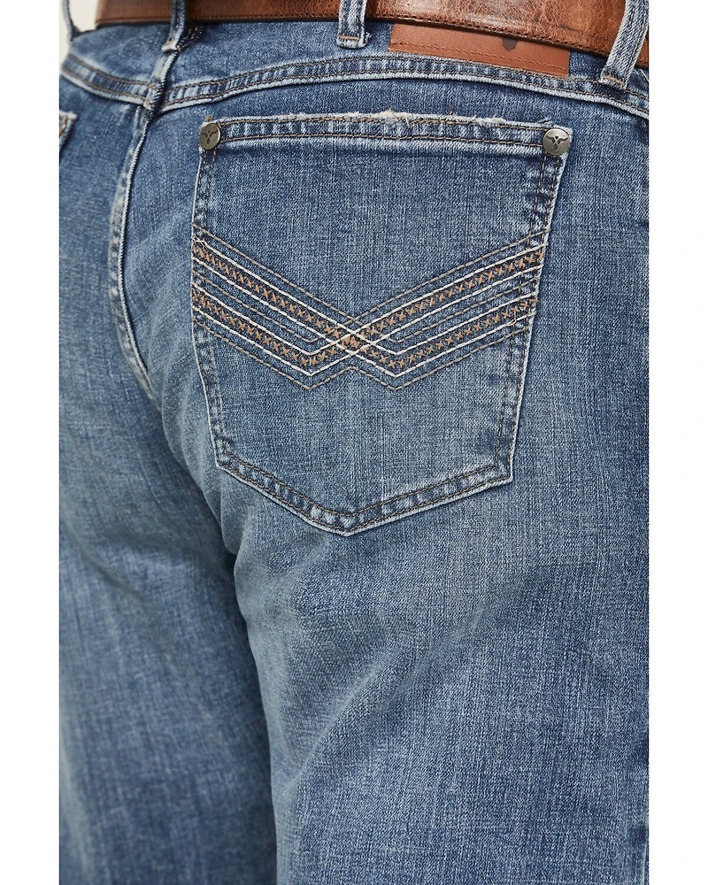Wrangler Men's 42MWX 20X Medium Wash Slim Fit Bootcut Stretch Denim Jeans