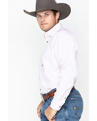 Ariat Men's Pink Dayne Mini Striped Long Sleeve Shirt - Big & Tall