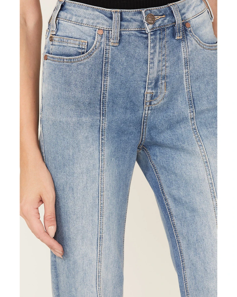 Rock & Roll Denim Women's High Rise Slit Trouser Jeans