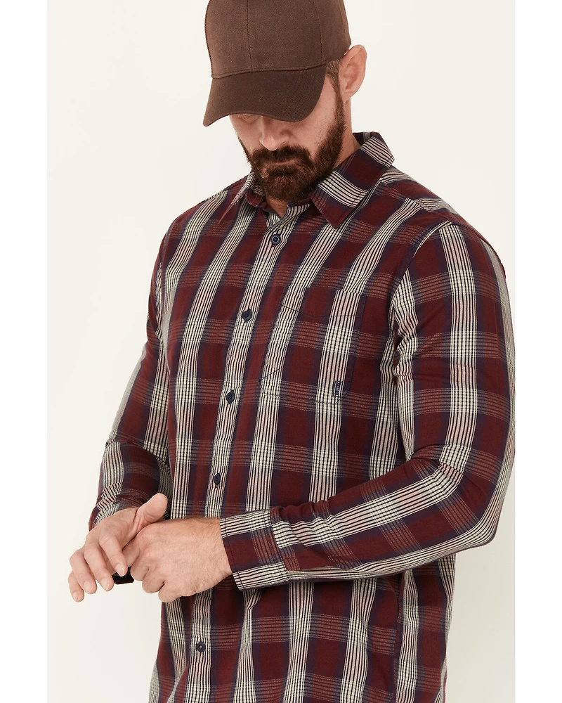 Brothers and Sons Men's Blaine Plaid Print Long Sleeve Button Down Shirt