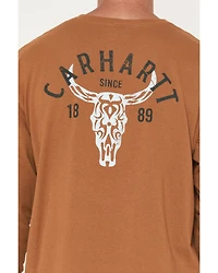 Carhartt Men's Loose Fit Heavyweight Longhorn Long Sleeve Graphic Work Shirt