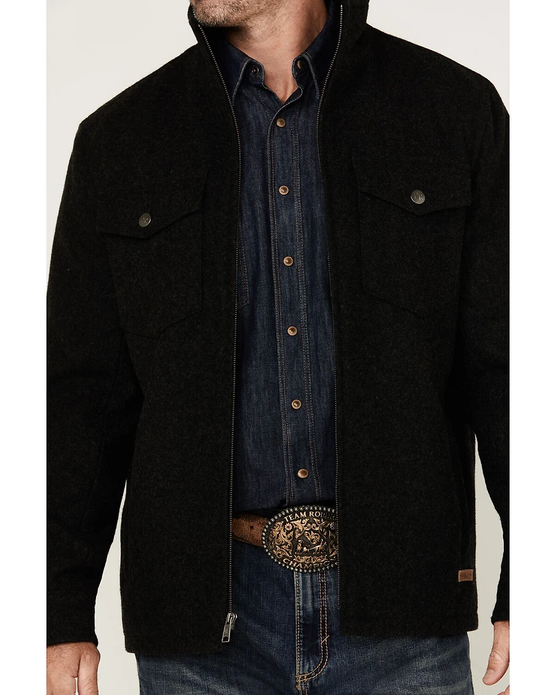 Powder River Outfitters Men's Heather Wool Zip Jacket