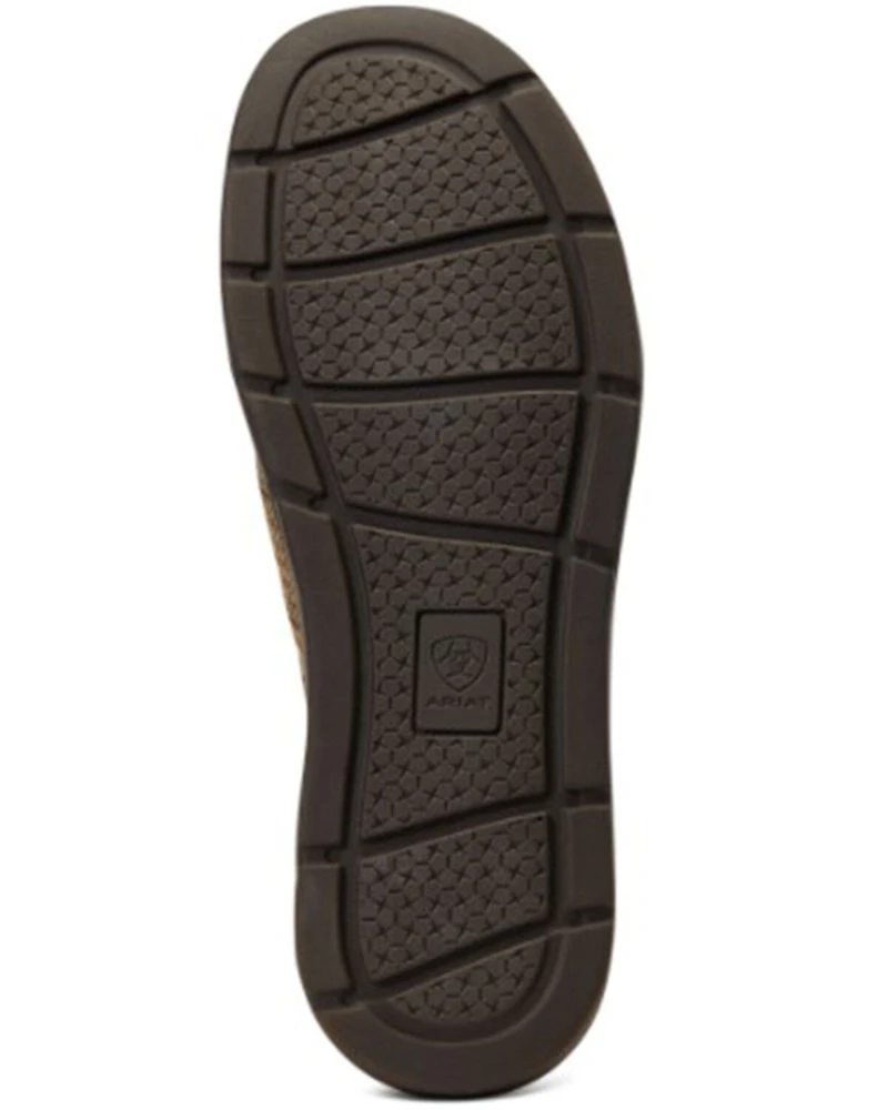 Ariat Men's Heather Tan Hilo 360 Canvas Slip-On Casual Shoe - Moc Toe