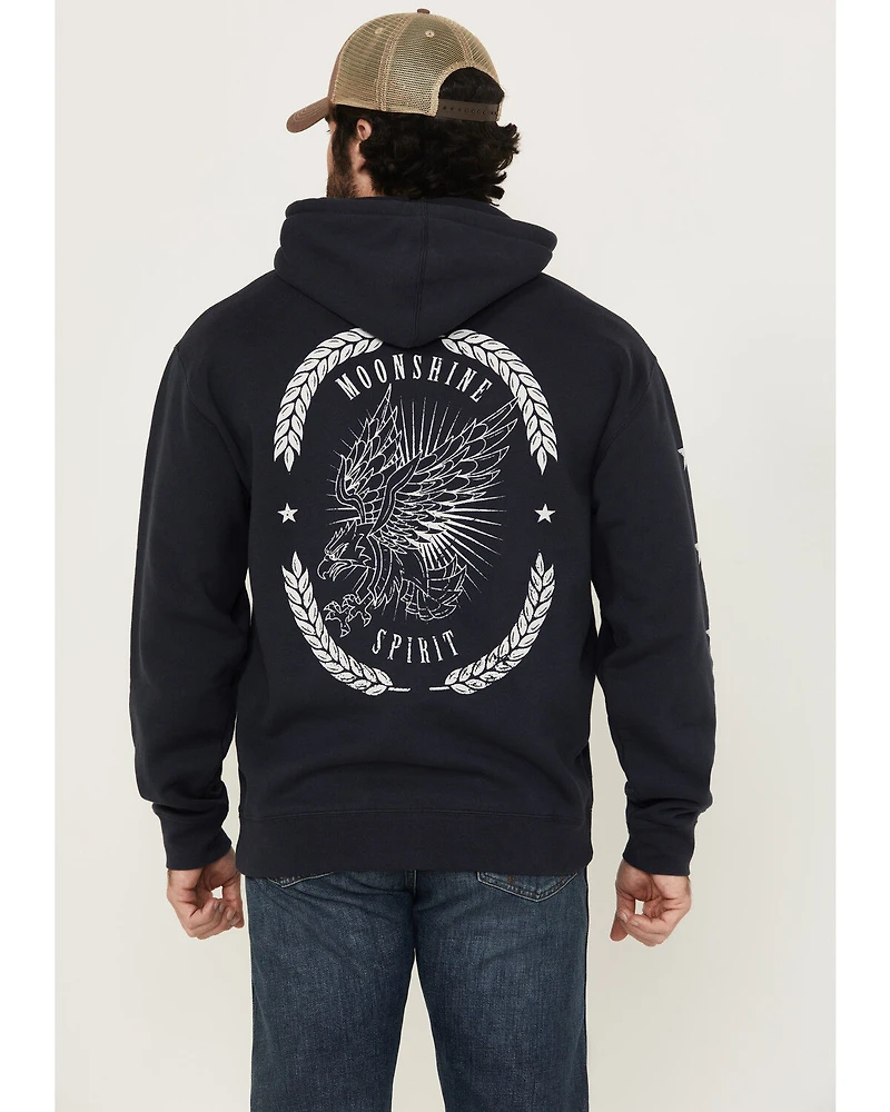 Moonshine Spirit Men's Eagle Star Graphic Hooded Sweatshirt