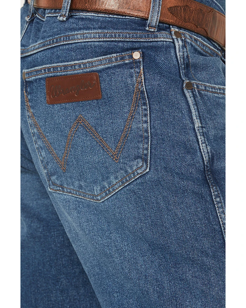 Wrangler Retro Men's 77MWZ Dark Wash Slim Bootcut Stretch Denim Jeans