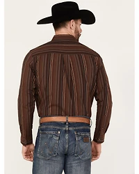 Cody James Men's Preston Striped Print Long Sleeve Button-Down Western Shirt