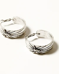 Idyllwind Women's Austin Steer Head Hoop Earrings