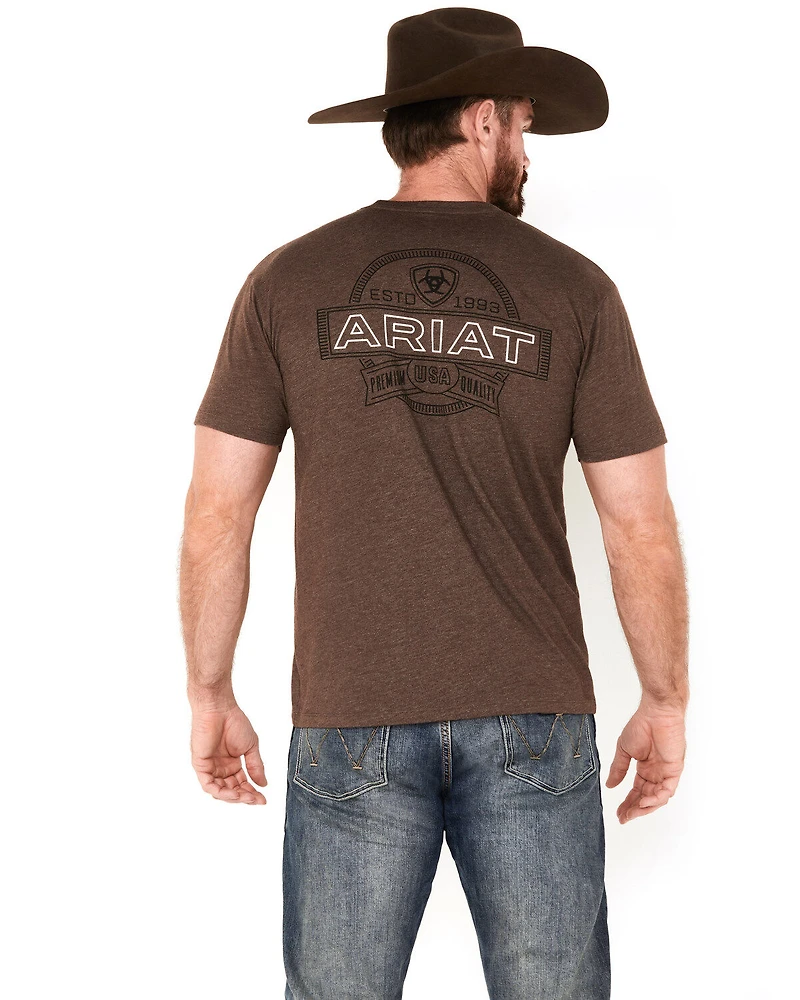 Ariat Men's Outline Logo Short Sleeve Graphic T-Shirt