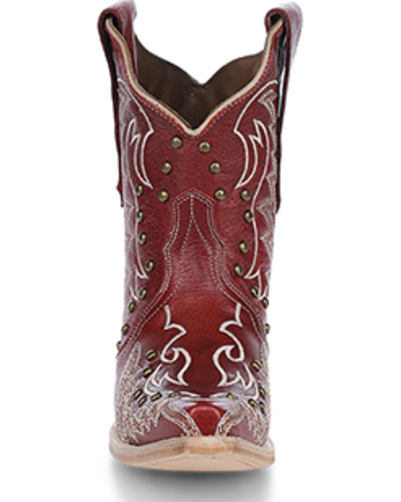 Circle G Women's Studded Ankle Boots - Snip Toe