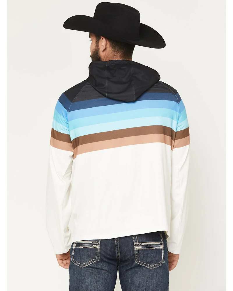 Rock & Roll Denim Men's Striped Hooded Sweatshirt