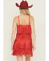 Idyllwind Women's Brixworth Fringe Faux Suede Mini Dress