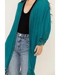 Shyanne Women's Crochet Fringe Kimono