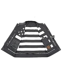 Milwaukee Leather Men's Old Glory Laced Arm Hole Concealed Carry Vest