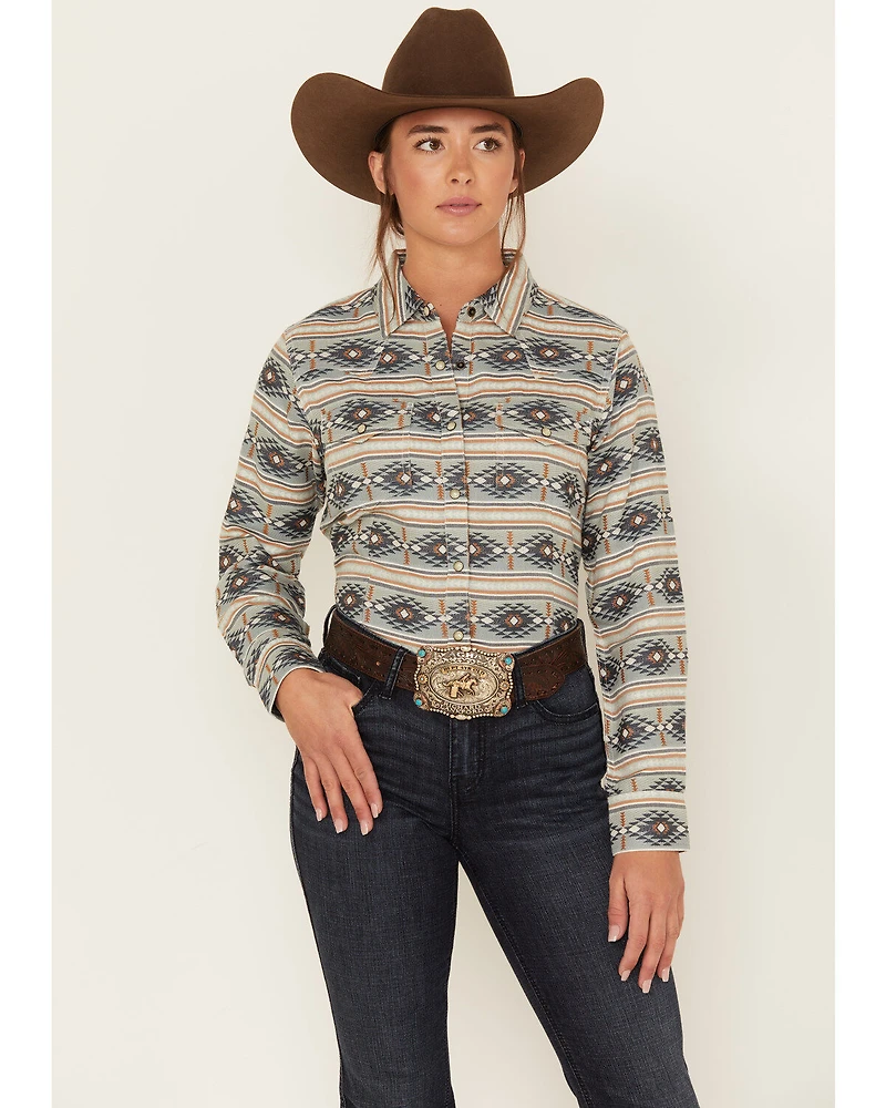 Ariat Women's Southwestern Stripe Print Long Sleeve Snap Creekside Western Shirt