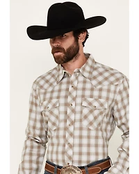 Wrangler 20X Men's Plaid Print Long Sleeve Snap Western Shirt
