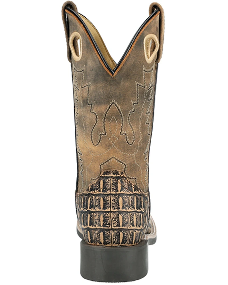 Smoky Mountain Little Boys' Gator Western Boots - Broad Square Toe