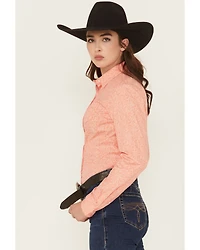 Cinch Women's Paisley Print Long Sleeve Button-Down Stretch Western Shirt