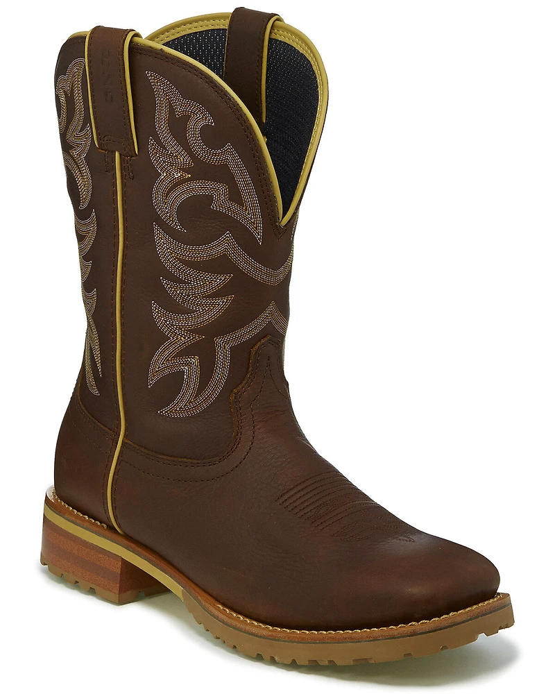 Justin Men's Marshal Whiskey Western Work Boots - Square Toe