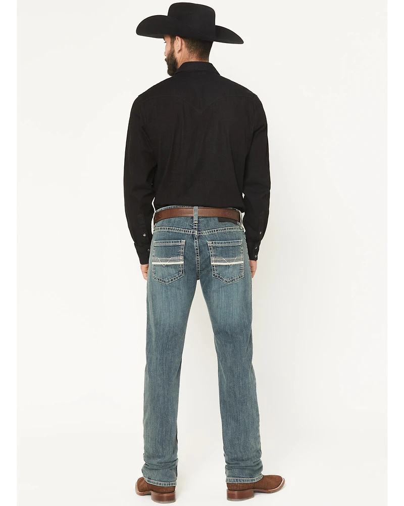 Rock & Roll Denim Men's Pistol Medium Vintage Wash Straight Stretch Jeans