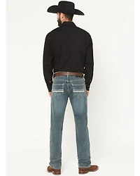 Rock & Roll Denim Men's Pistol Medium Vintage Wash Straight Stretch Jeans
