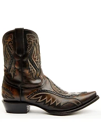 Corral Men's Inlay And Embroidered Short Western Boots - Snip Toe