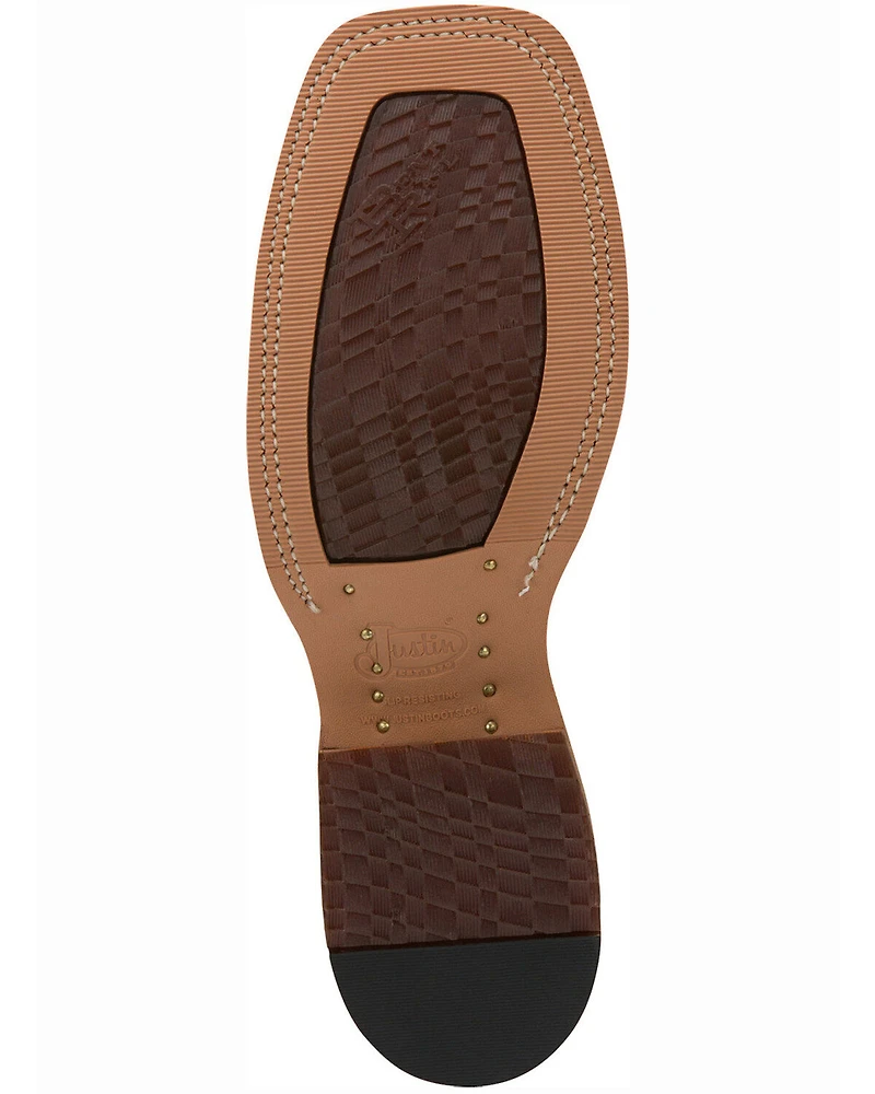 Justin Men's Caddo Bent Rail Western Boots - Broad Square Toe