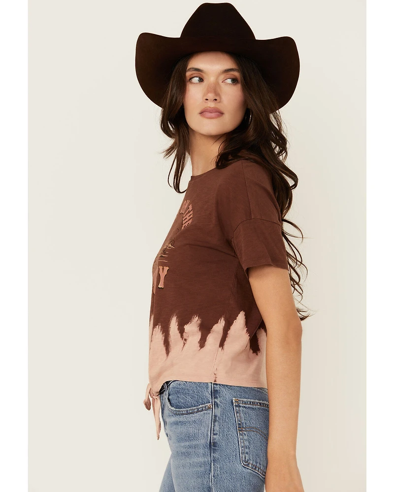 Shyanne Women's Dibs On The Cowboy Tie Dye Short Sleeve Graphic Tee