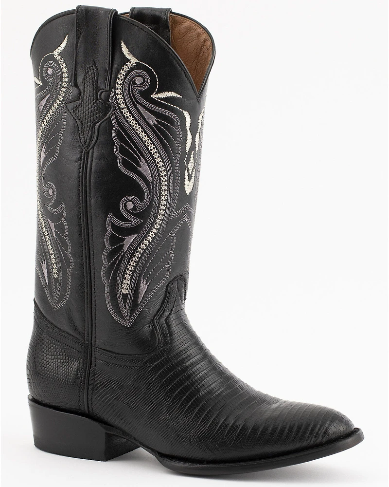 Ferrini Men's Exotic Teju Lizard Western Boots - Round Toe